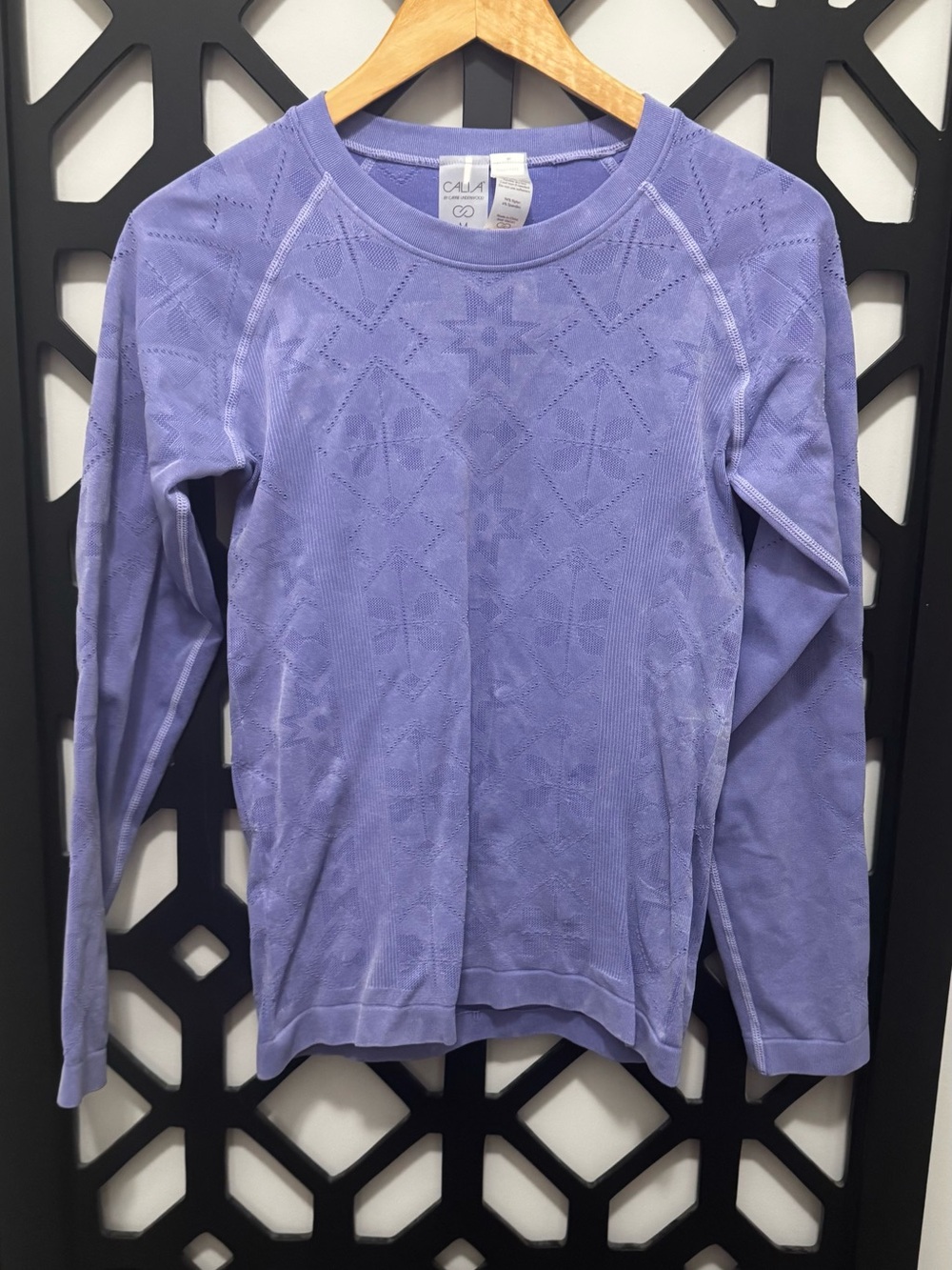 CALIA by Carrie Underwood Lavender Crew Neck Long-Sleeve Sweater